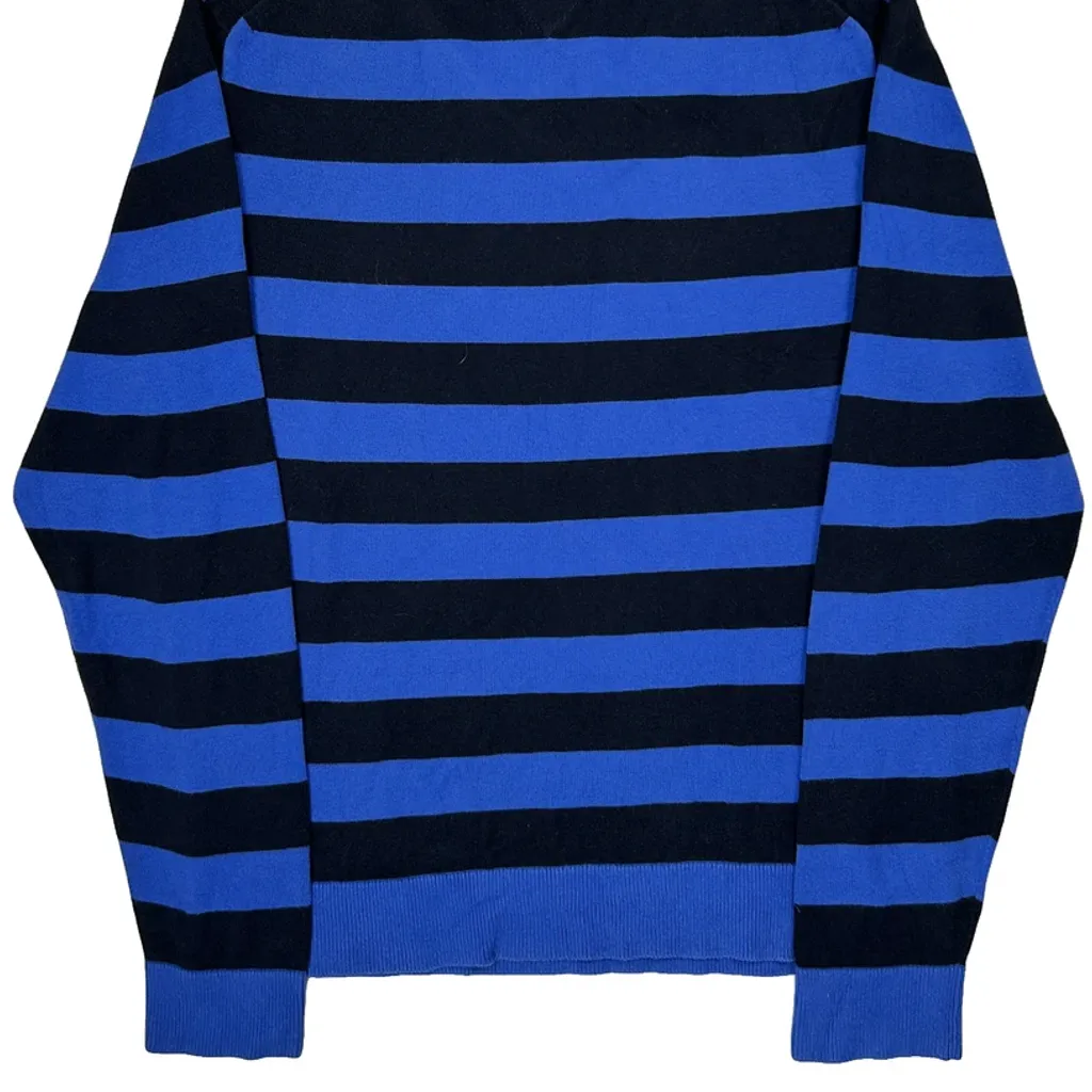 Tommy Hilfiger Striped Jumper - Large Blue Cotton - Image 7