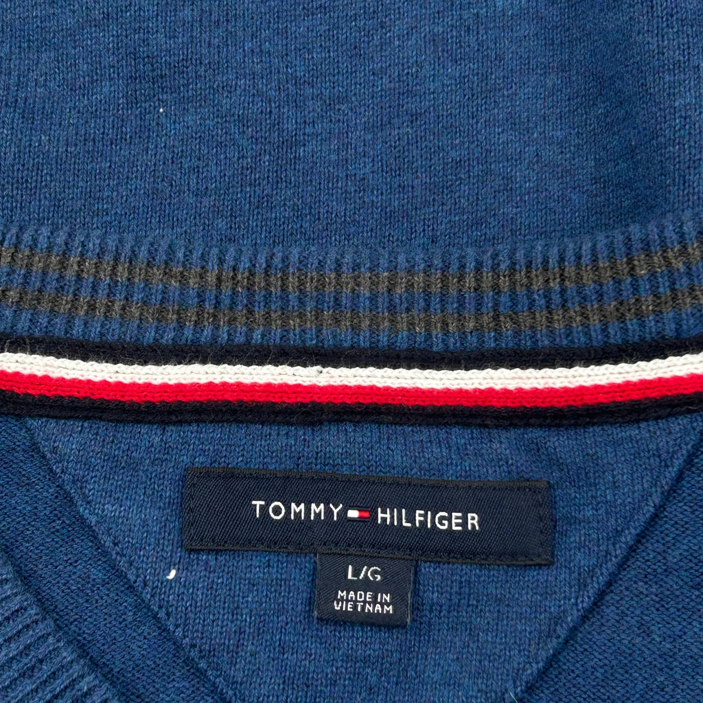 Tommy Hilfiger Jumper - Large Blue Cotton - Image 3