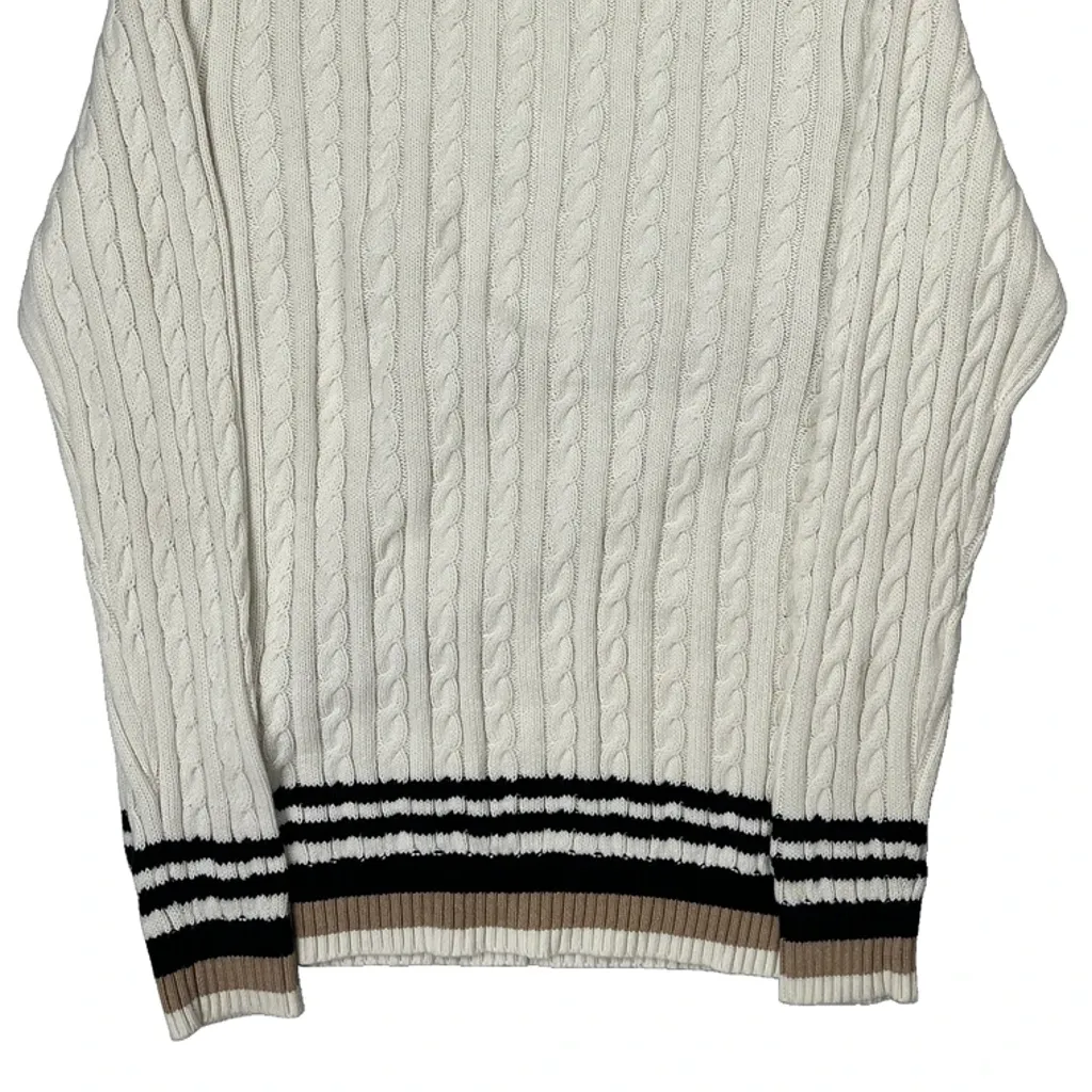 Tommy Hilfiger Jumper - Large Cream Cotton - Image 4
