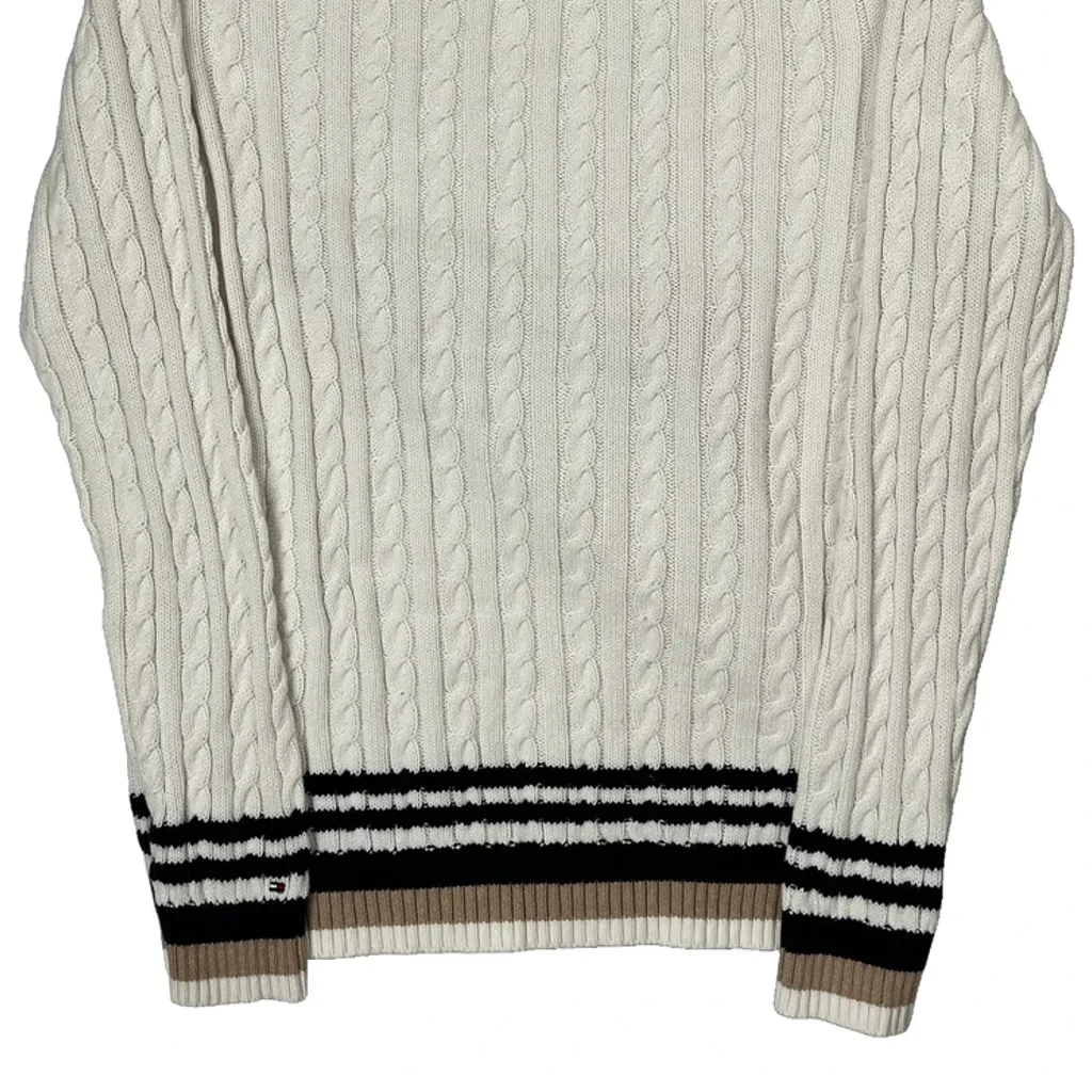 Tommy Hilfiger Jumper - Large Cream Cotton - Image 7