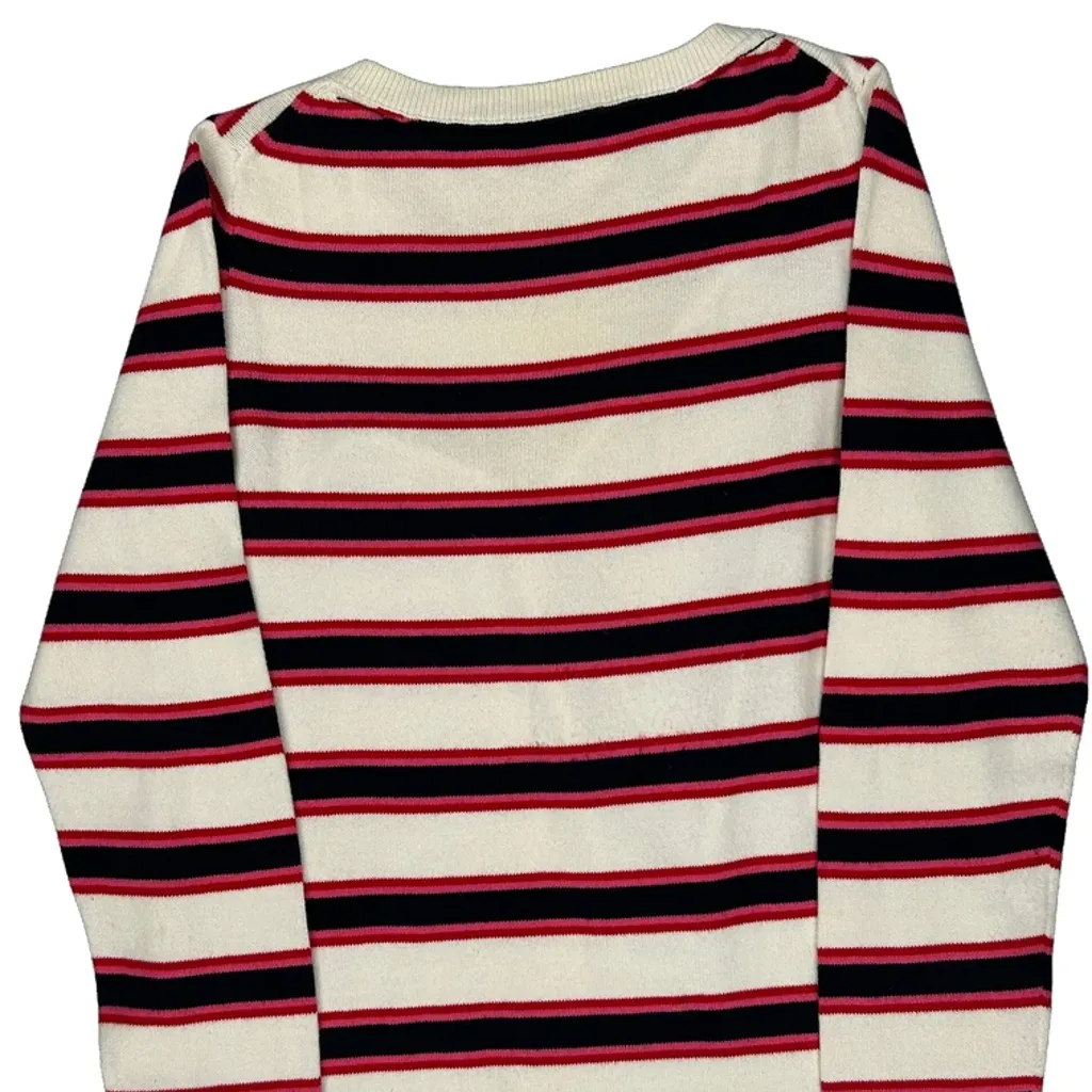 Tommy Hilfiger Striped Jumper - Medium Cream Cotton - Image 6