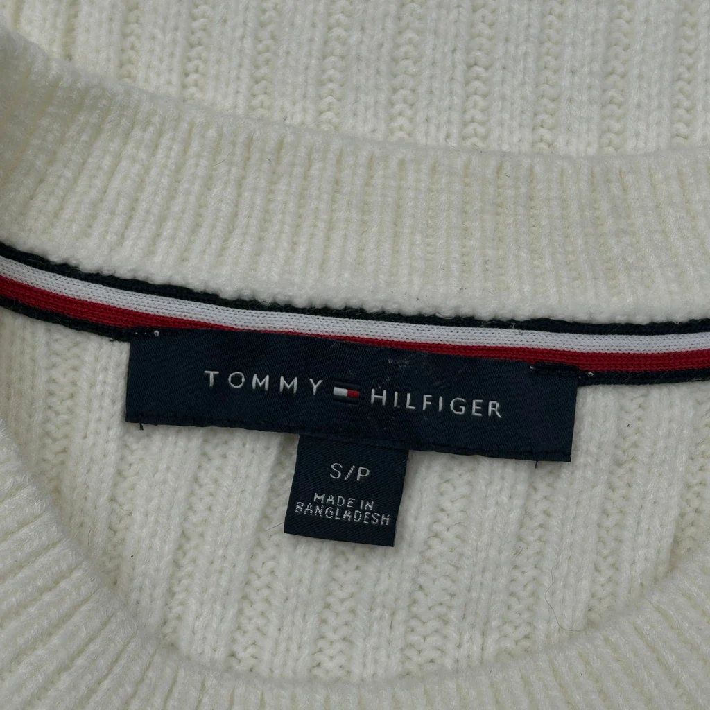 Tommy Hilfiger Jumper - Small Cream Cotton - Image 3