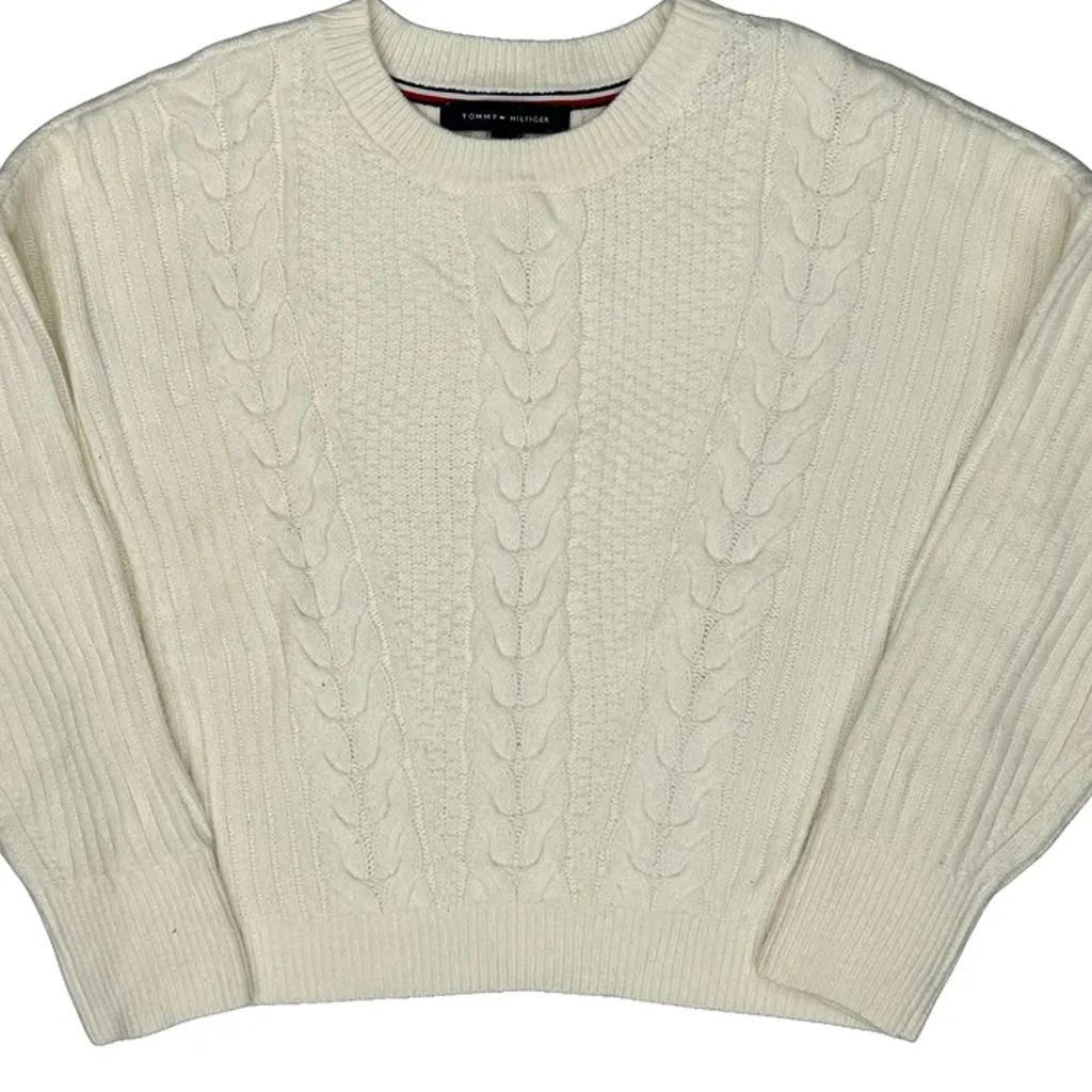 Tommy Hilfiger Jumper - Small Cream Cotton - Image 4