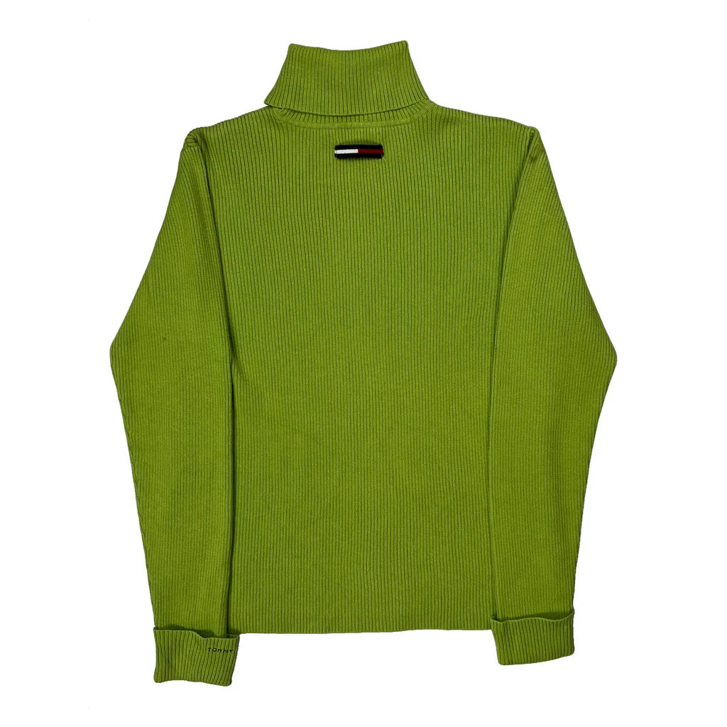 Tommy Hilfiger Jumper - Large Green Cotton - Image 2