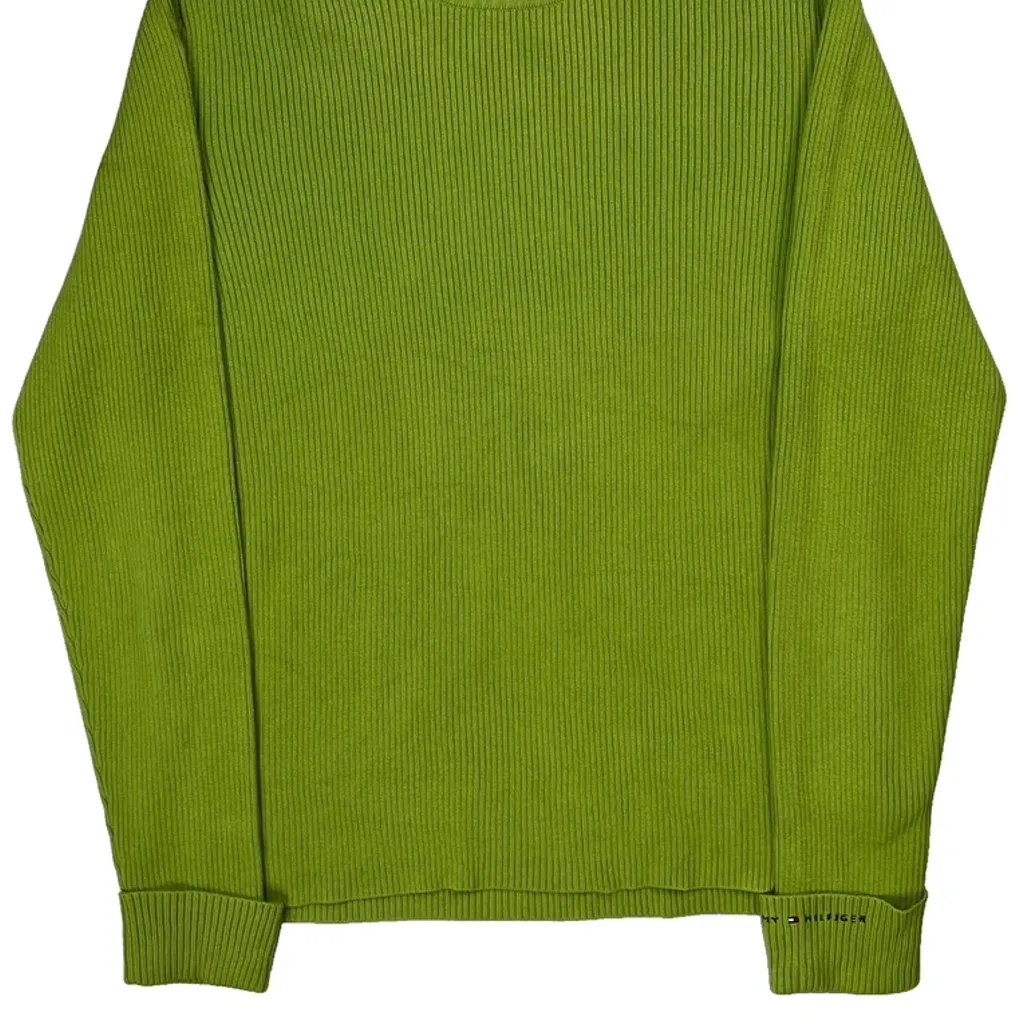 Tommy Hilfiger Jumper - Large Green Cotton - Image 4