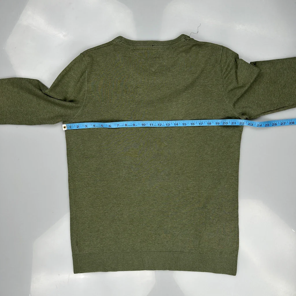 Tommy Hilfiger Jumper - Medium Green Cotton - Image 3