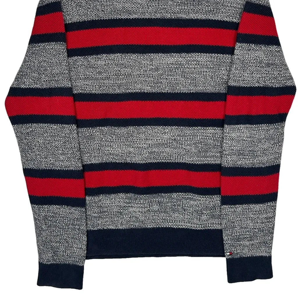 Tommy Hilfiger Striped Jumper - Large Multicoloured Cotton Blend - Image 4