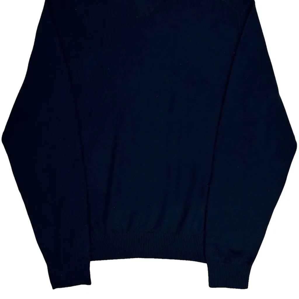 Tommy Hilfiger Jumper - Large Navy Merino Wool - Image 6