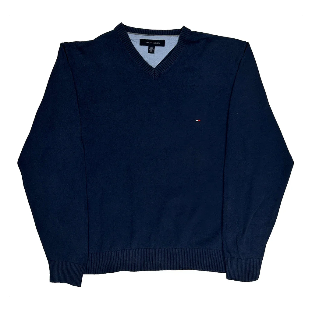 Tommy Hilfiger Jumper - Large Navy Cotton