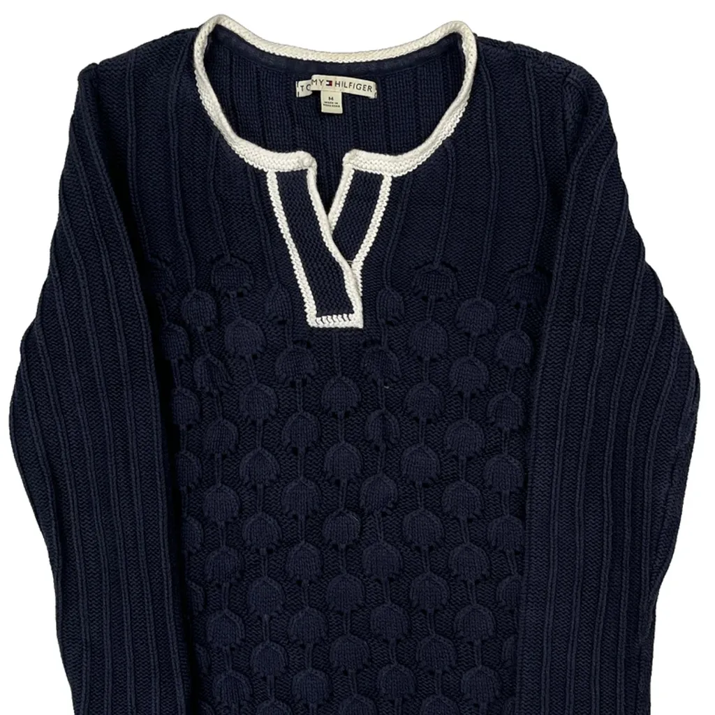 Tommy Hilfiger Jumper - Medium Navy Cotton - Image 4
