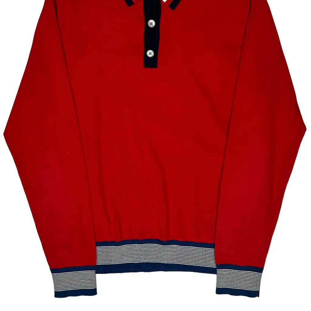 Tommy Hilfiger Striped Jumper - Large Red Cotton - Image 5