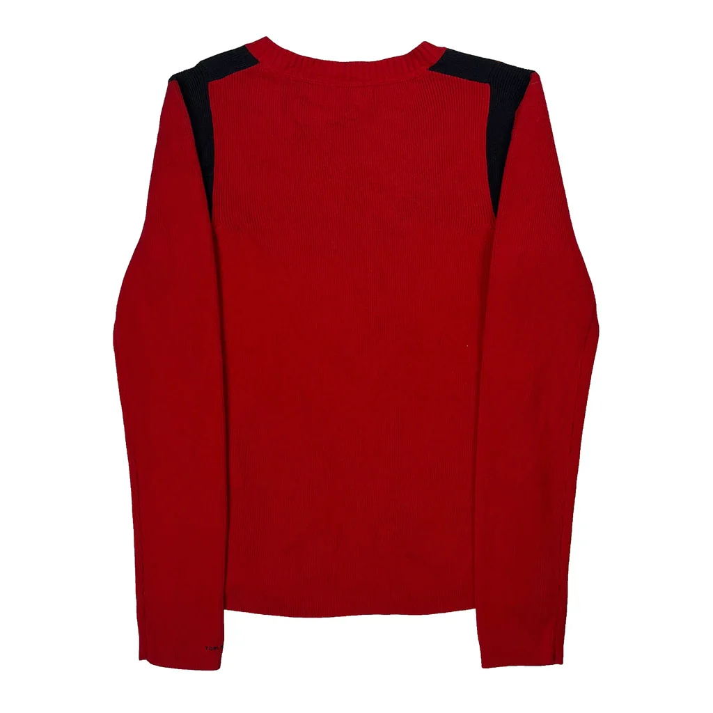 Tommy Hilfiger Jumper - Medium Red Cotton - Image 2