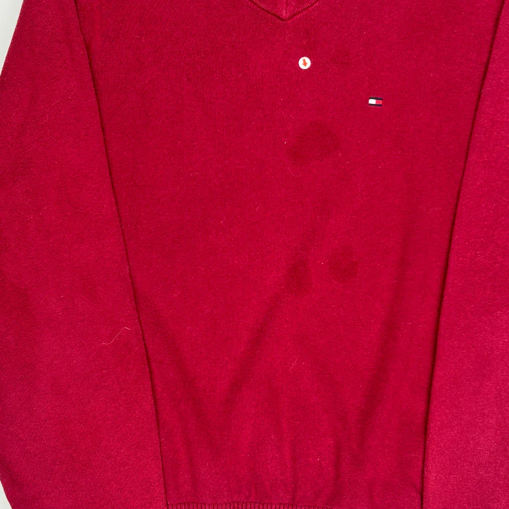 Tommy Hilfiger Jumper - Medium Red Cotton - Image 3