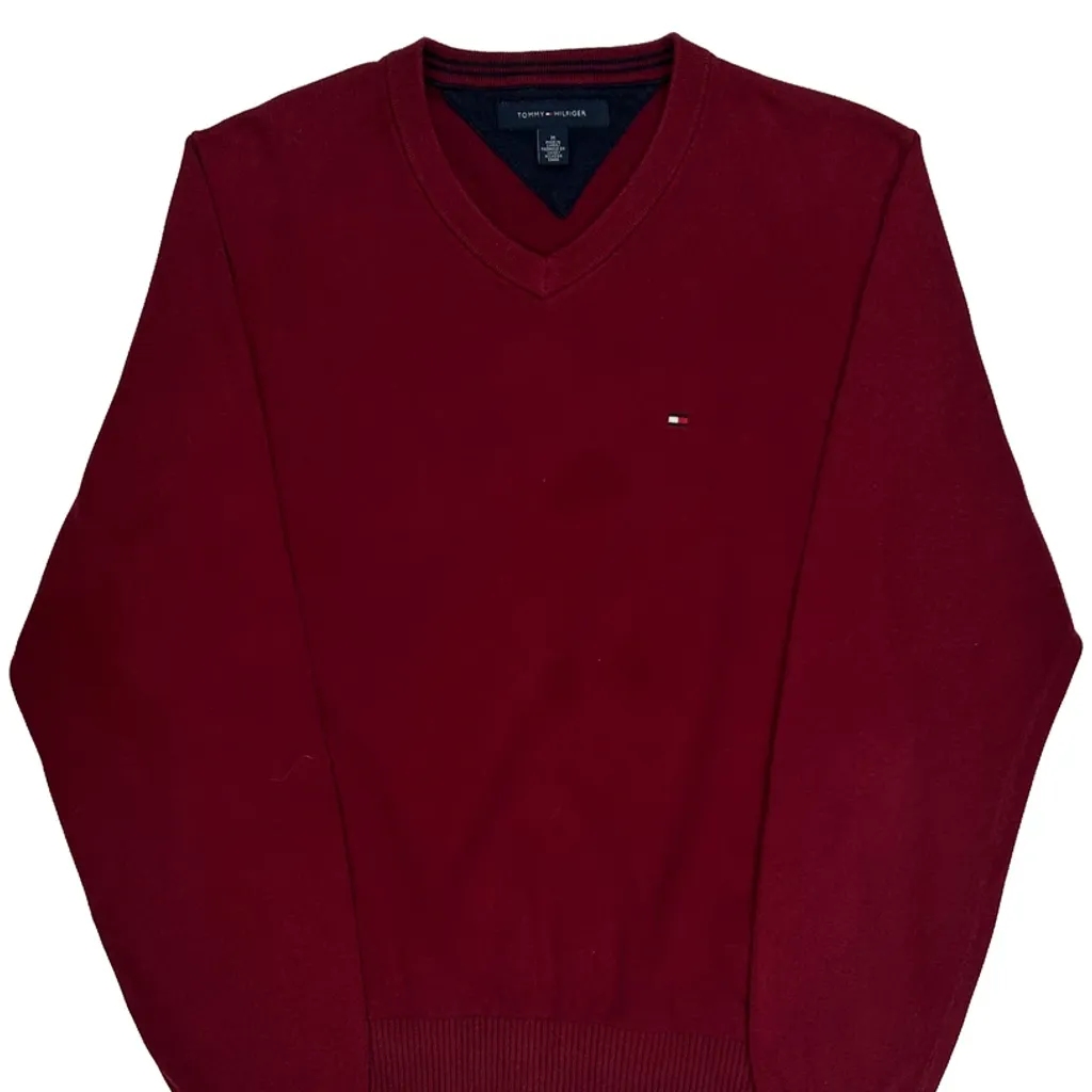 Tommy Hilfiger Jumper - Medium Red Cotton - Image 7
