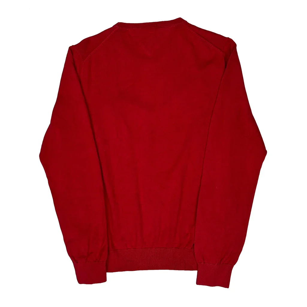 Tommy Hilfiger Jumper - Medium Red Cotton - Image 2