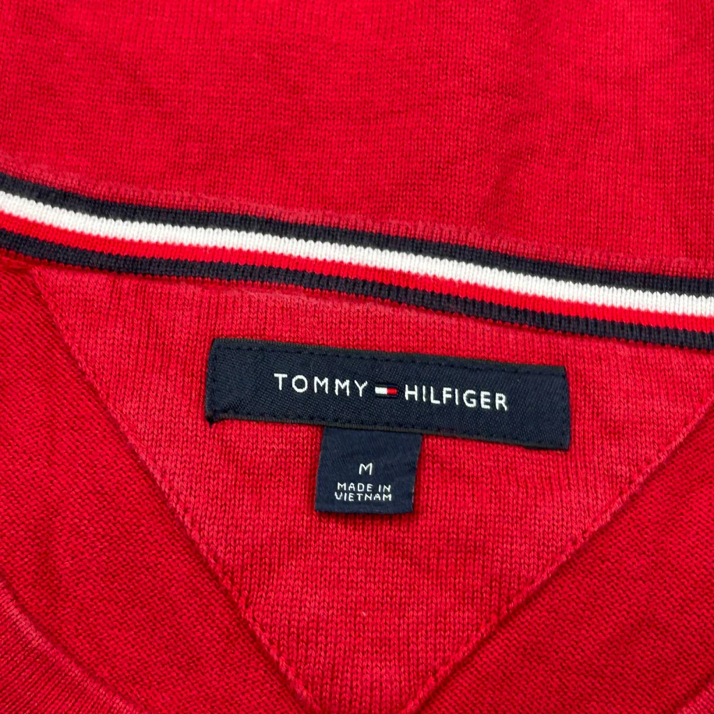 Tommy Hilfiger Jumper - Medium Red Cotton - Image 3