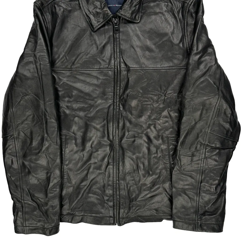 Tommy Hilfiger Leather Jacket - Large Black Leather - Image 5