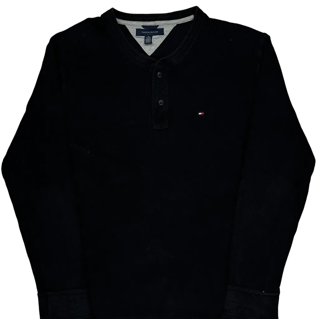 Tommy Hilfiger Long Sleeve T-Shirt - XL Black Cotton - Image 5