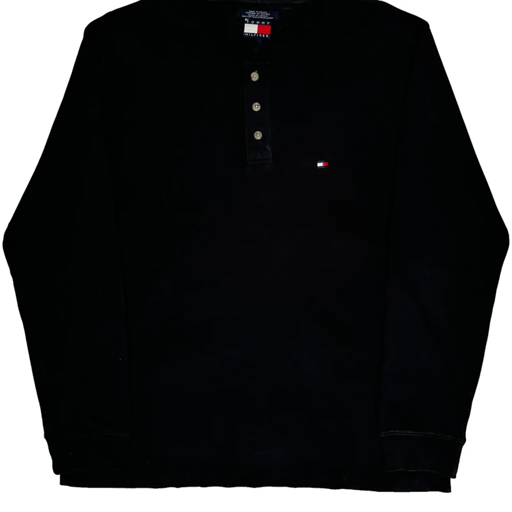 Tommy Hilfiger Long Sleeve T-Shirt - XL Black Cotton - Image 4