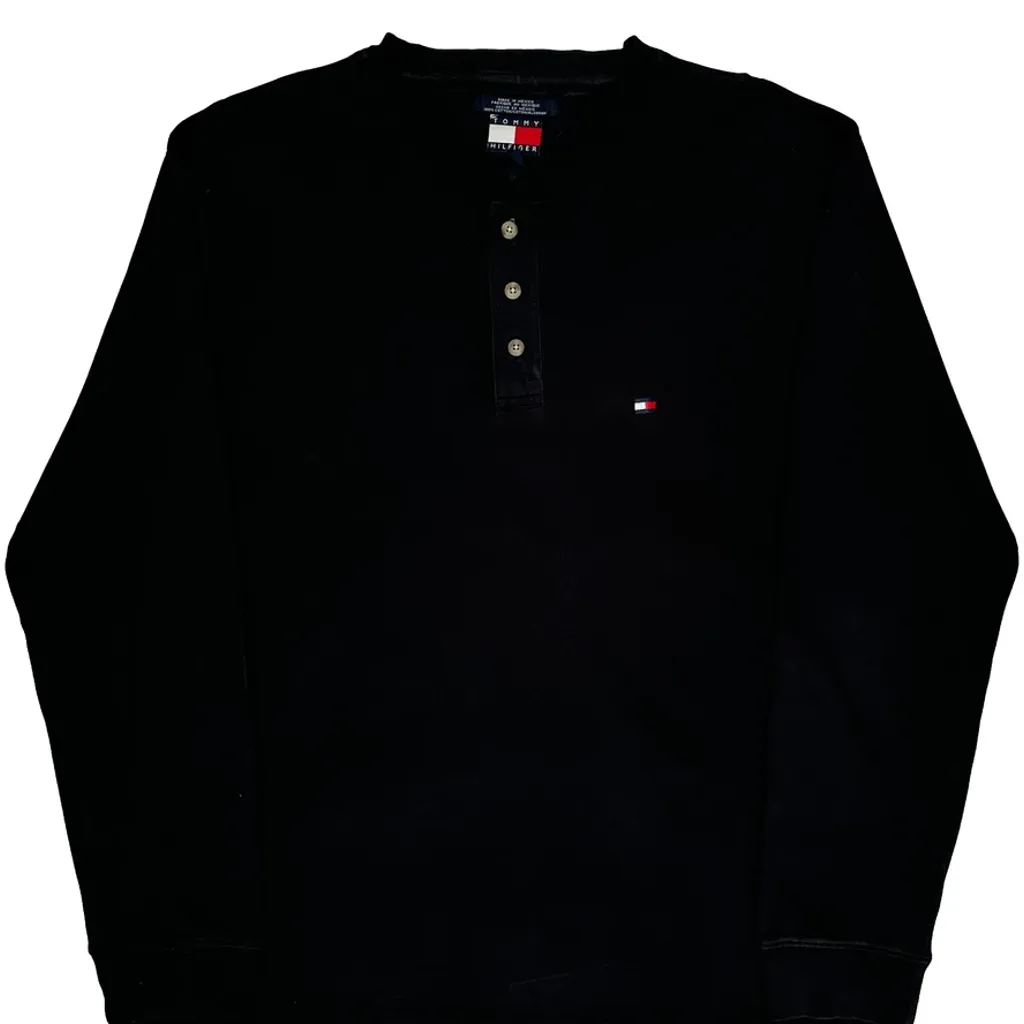 Tommy Hilfiger Long Sleeve T-Shirt - XL Black Cotton - Image 5