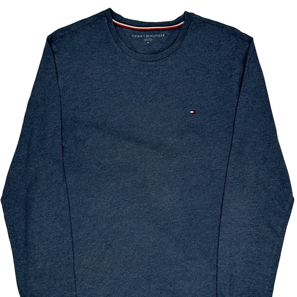 Tommy Hilfiger Long Sleeve T-Shirt - Medium Blue Cotton - Image 4