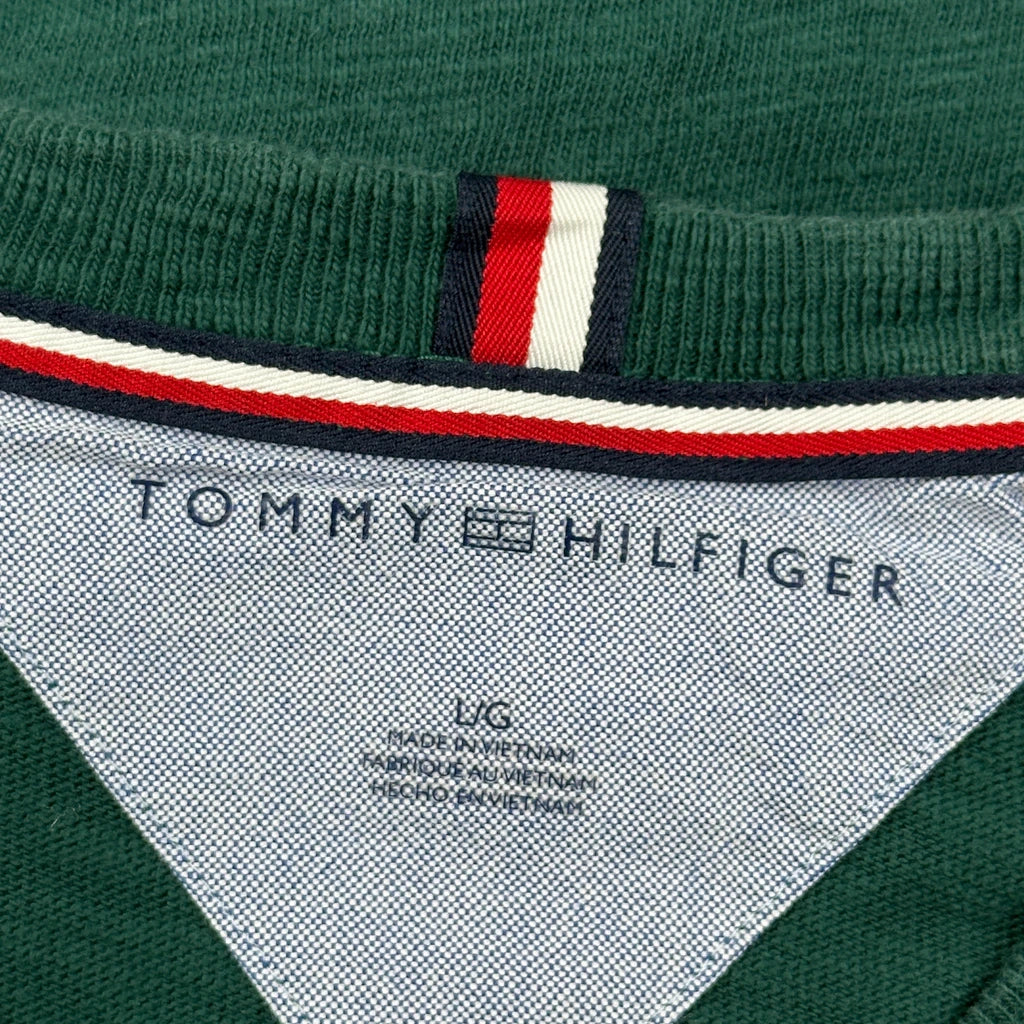 Tommy Hilfiger Long Sleeve T-Shirt - Large Green Cotton - Image 3