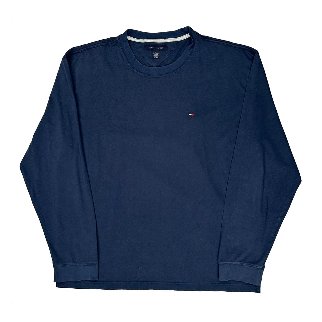 Tommy Hilfiger Long Sleeve T-Shirt - XL Navy Cotton
