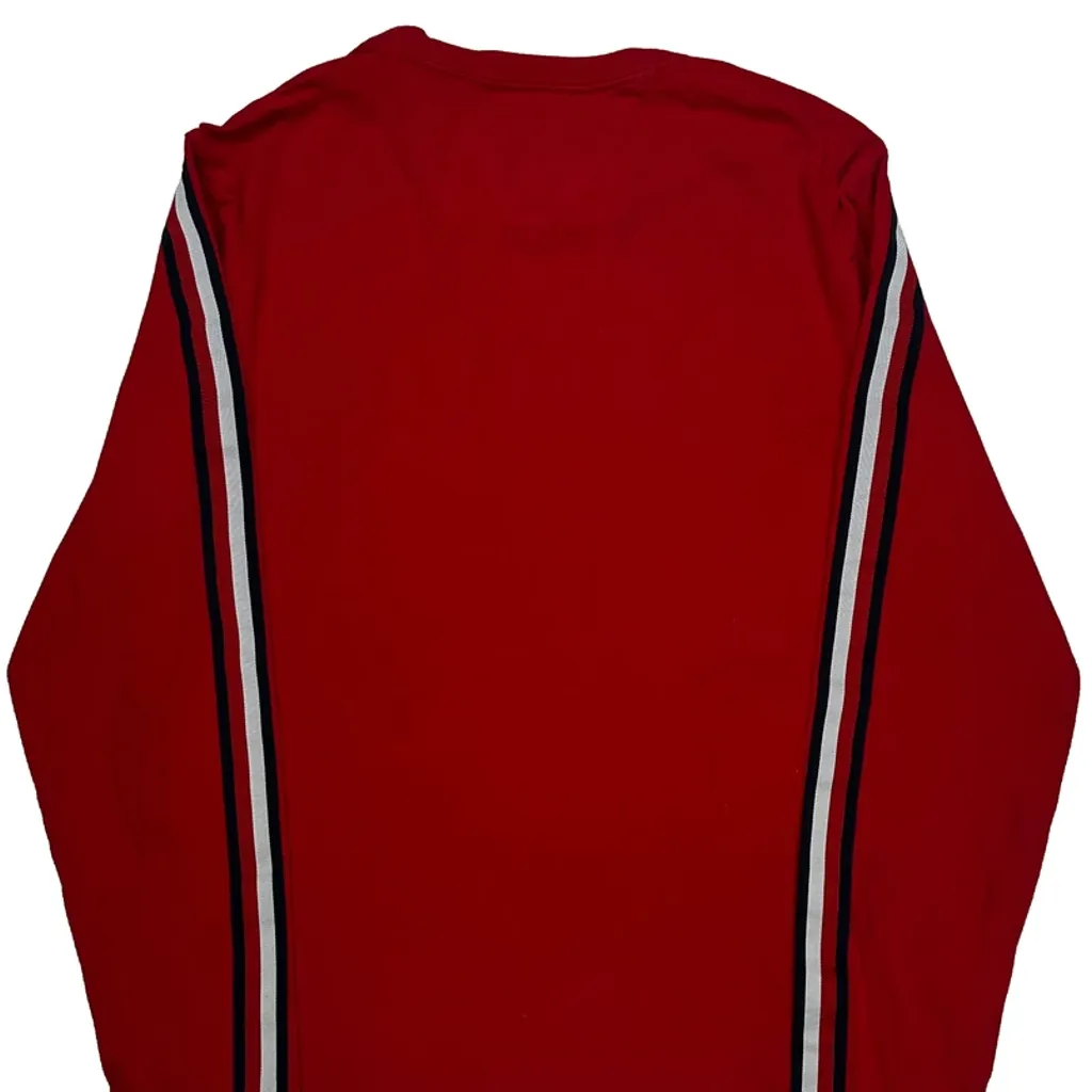 Tommy Hilfiger Spellout Long Sleeve T-Shirt - Medium Red Cotton - Image 8