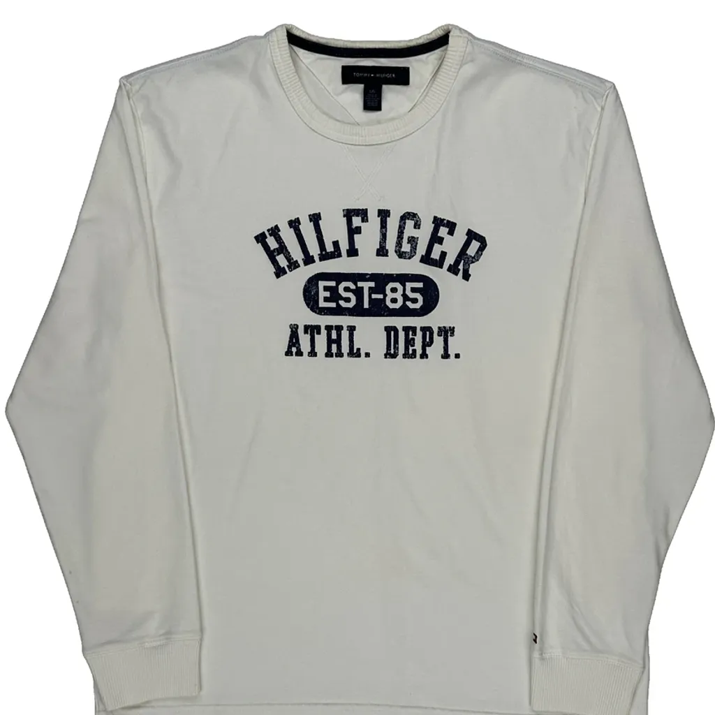 Tommy Hilfiger Long Sleeve T-Shirt - Large White Cotton - Image 5