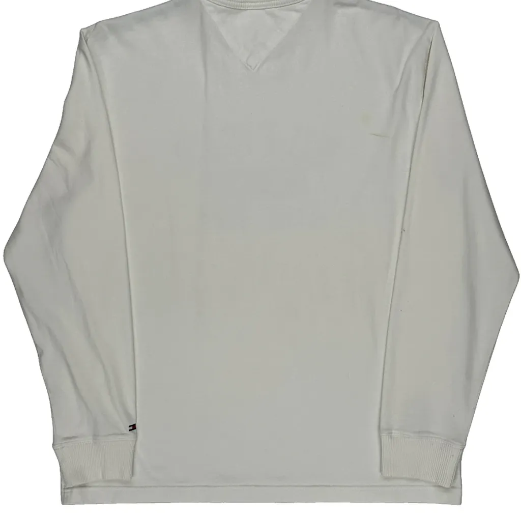 Tommy Hilfiger Long Sleeve T-Shirt - Large White Cotton - Image 7