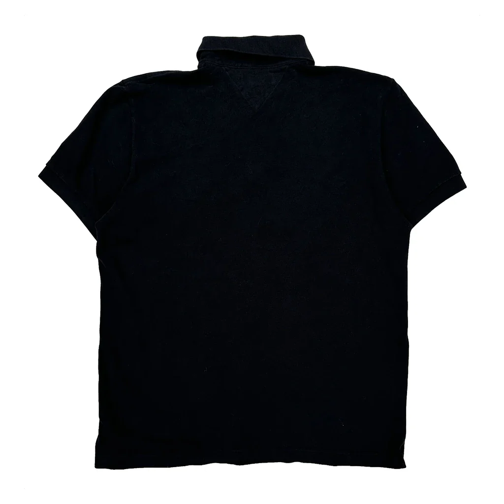 Tommy Hilfiger Polo Shirt - Large Black Cotton - Image 2