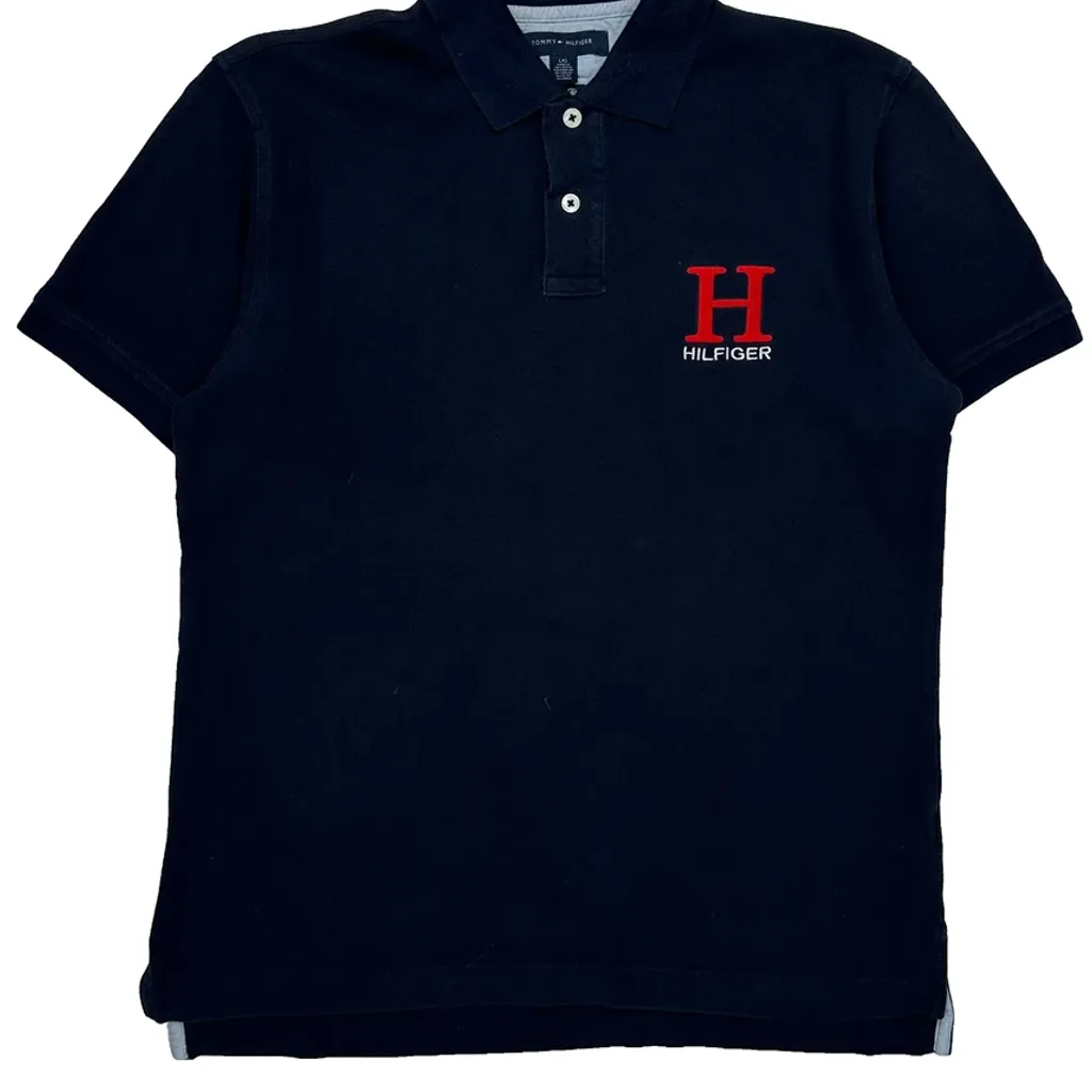 Tommy Hilfiger Slim Fit Polo Shirt - Large Black Cotton - Image 4