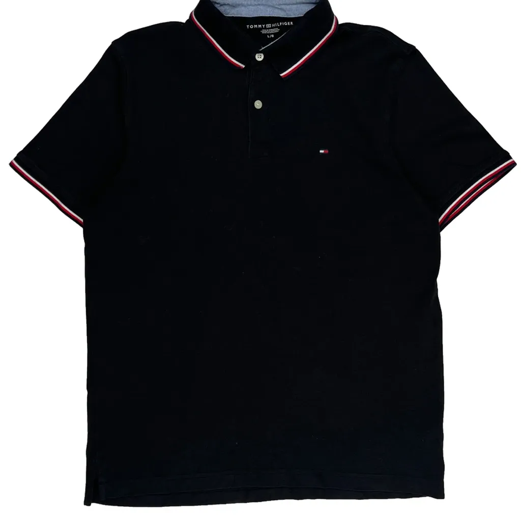 Tommy Hilfiger Polo Shirt - Large Black Cotton - Image 5