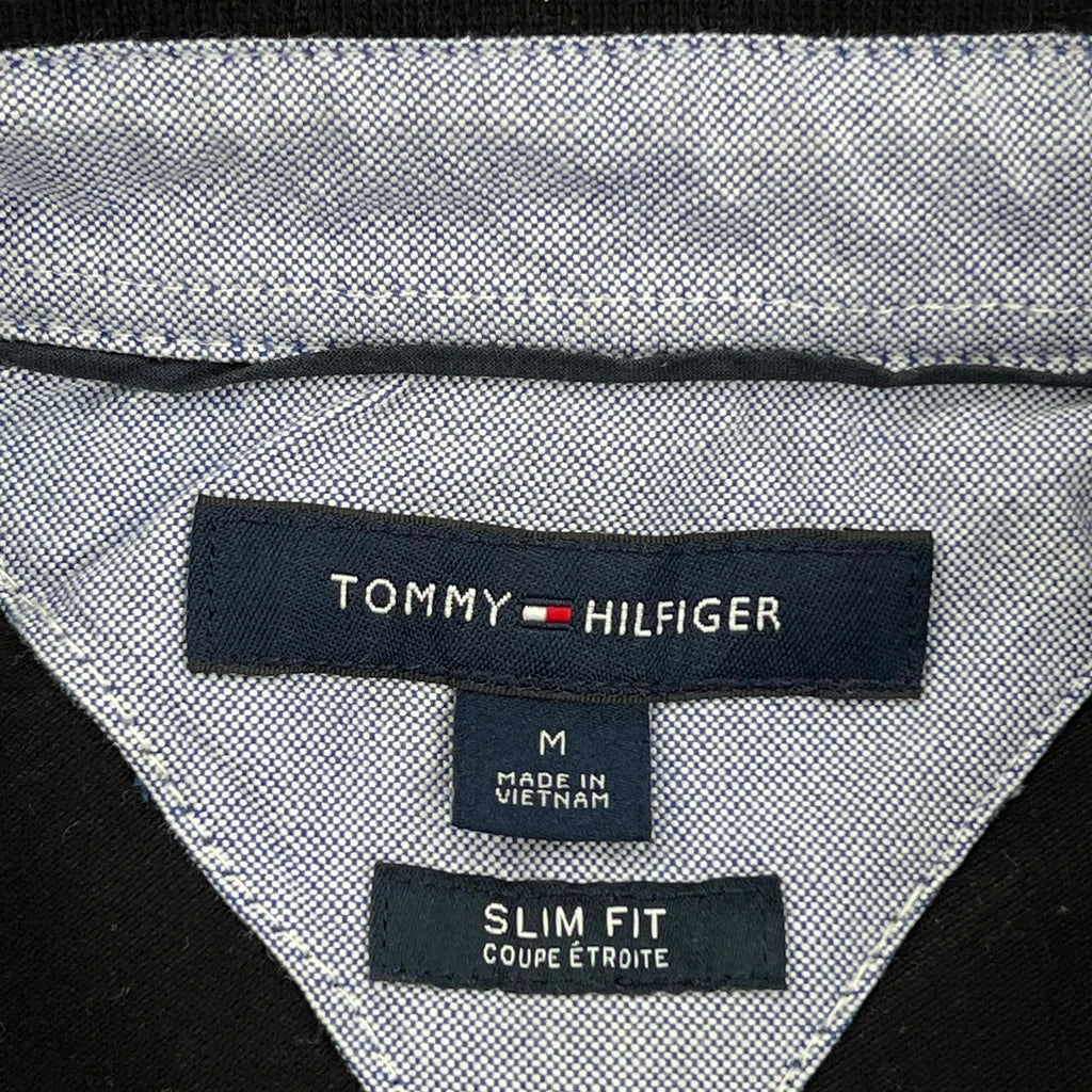 Tommy Hilfiger Slim Fit Polo Shirt - Medium Black Cotton - Image 3