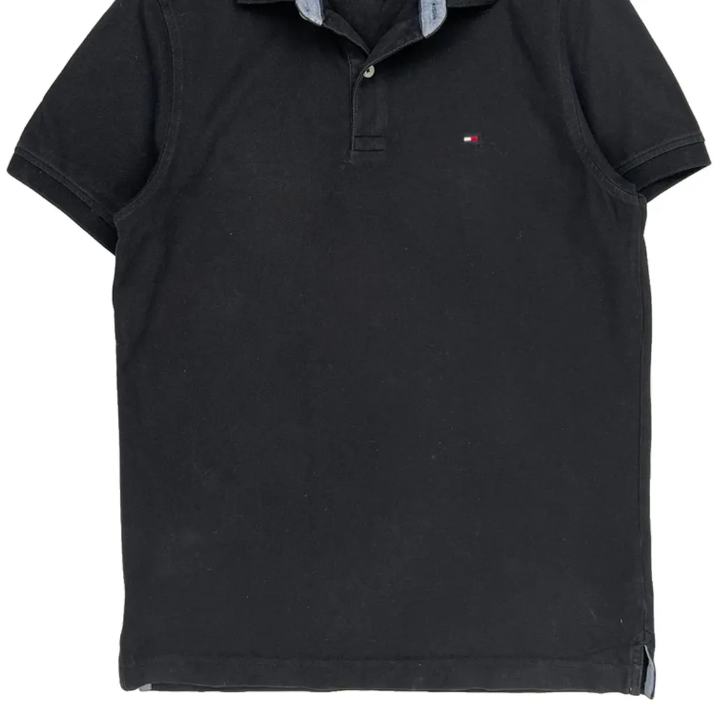 Tommy Hilfiger Slim Fit Polo Shirt - Medium Black Cotton - Image 5