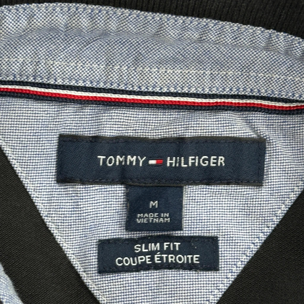 Tommy Hilfiger Slim Fit Polo Shirt - Medium Black Cotton - Image 3