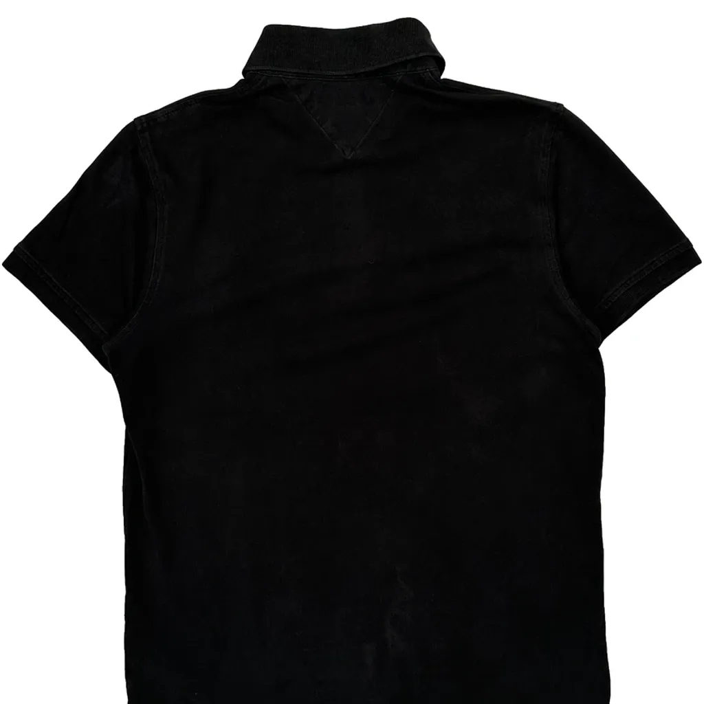 Tommy Hilfiger Slim Fit Polo Shirt - Medium Black Cotton - Image 7