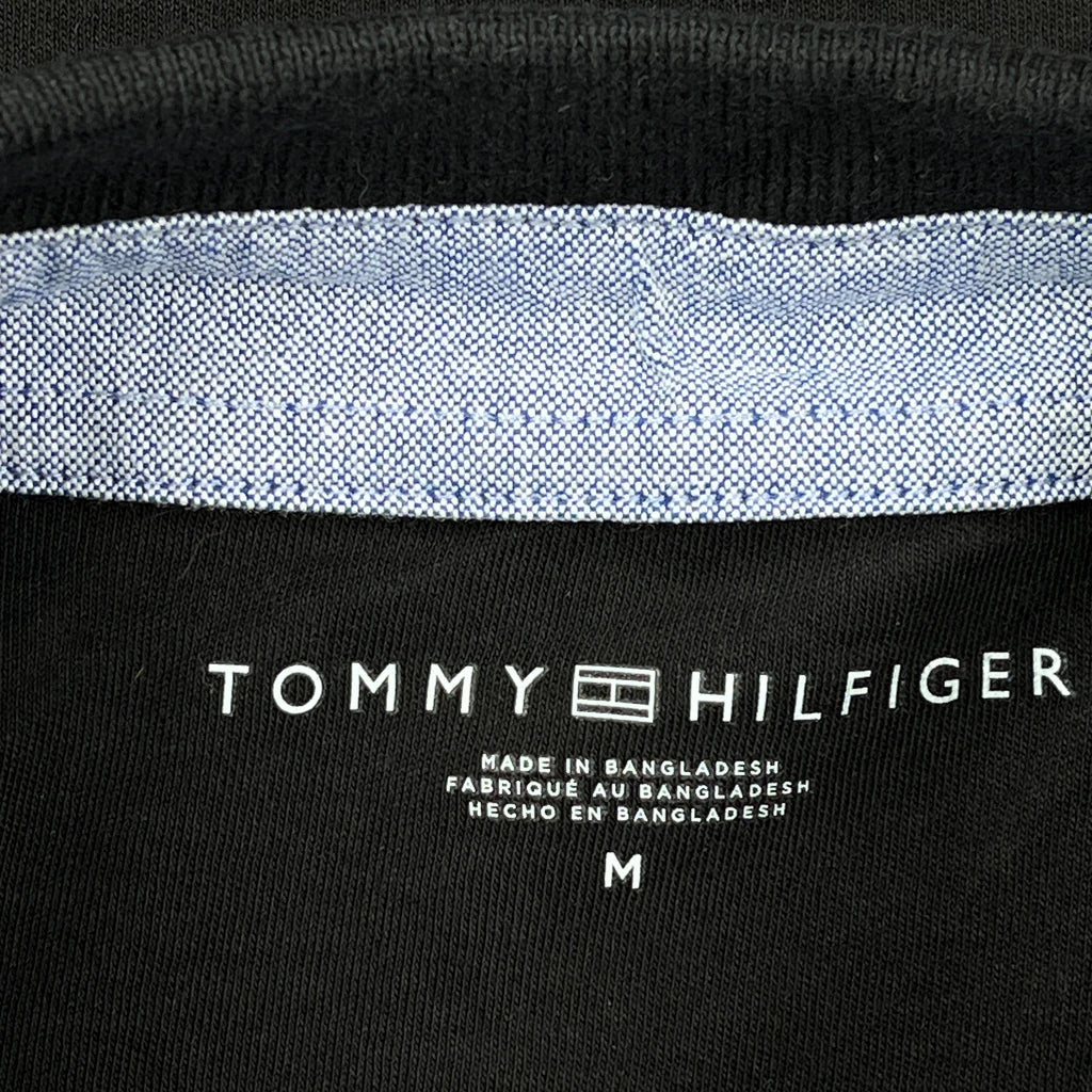 Tommy Hilfiger Striped Polo Shirt - Medium Black Cotton - Image 3
