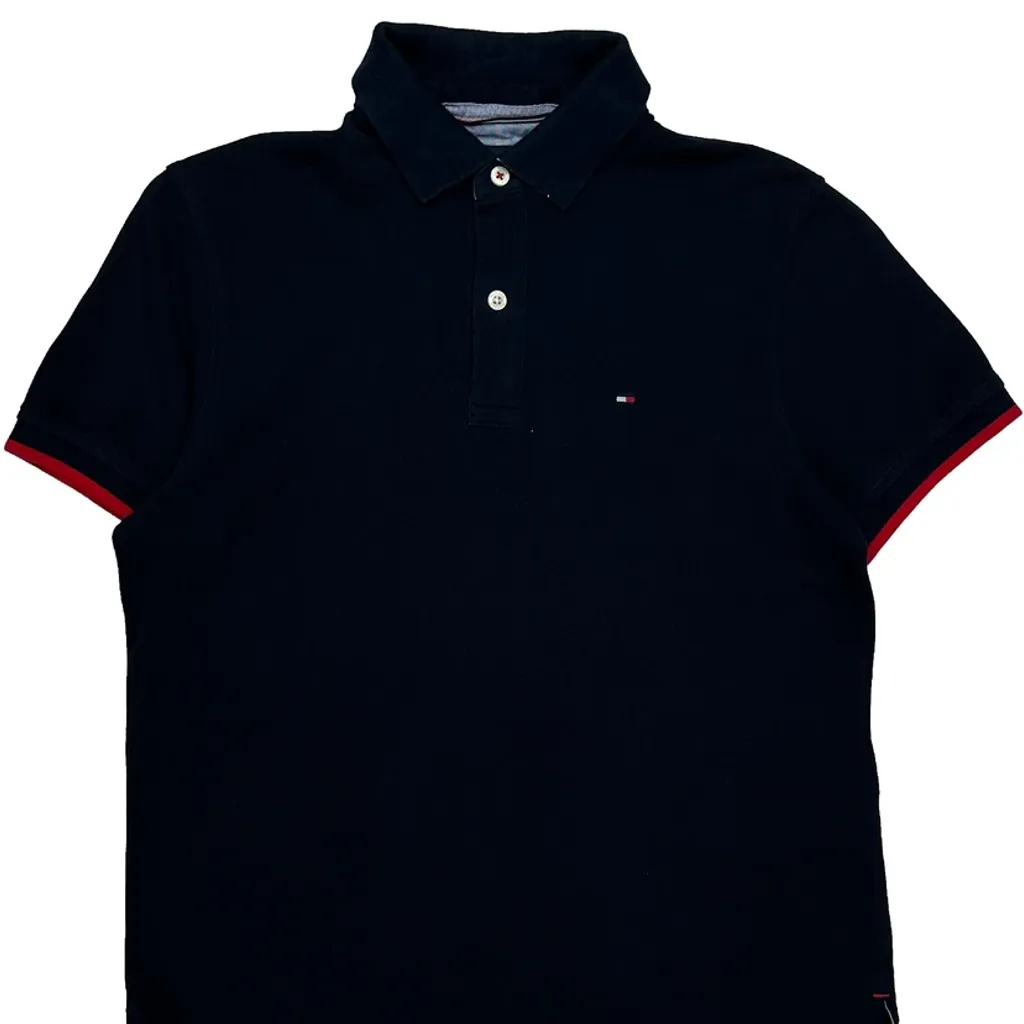 Tommy Hilfiger Polo Shirt - Small Black Cotton - Image 4
