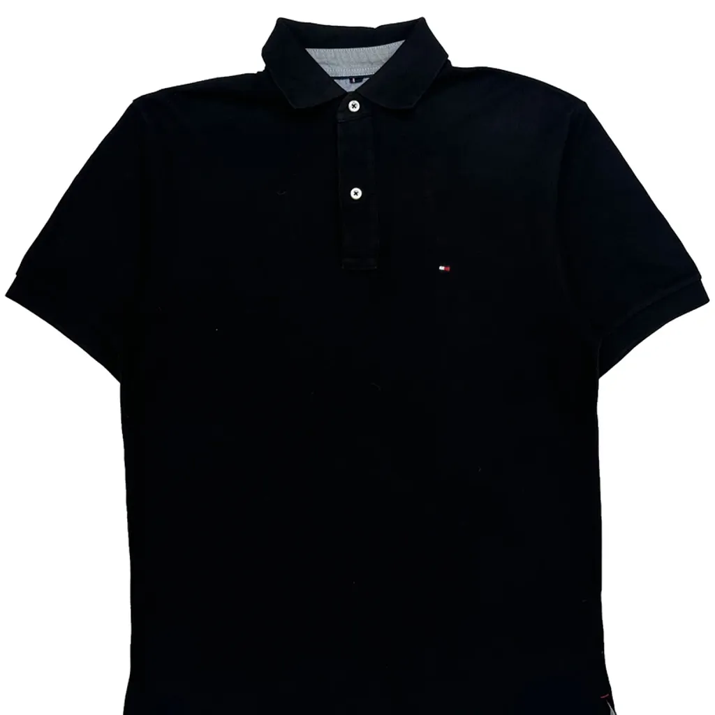 Tommy Hilfiger Polo Shirt - Small Black Cotton - Image 5