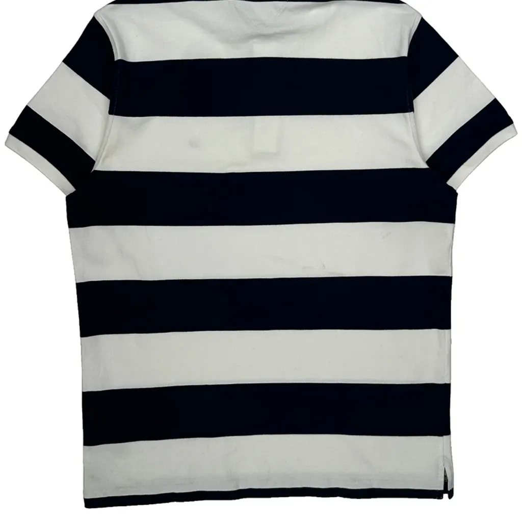 Tommy Hilfiger Slim Fit Polo Shirt - Large Black & White Cotton - Image 7