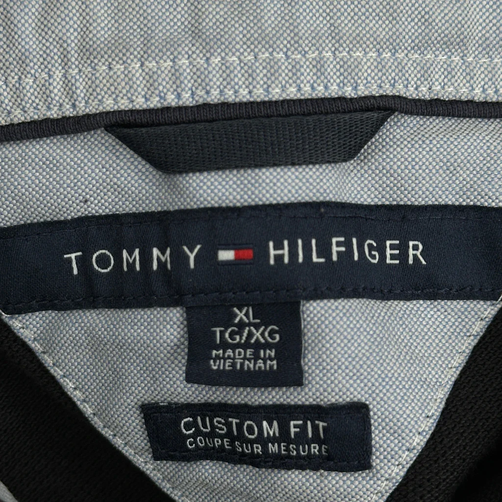 Tommy Hilfiger Polo Shirt - XL Black Cotton - Image 3