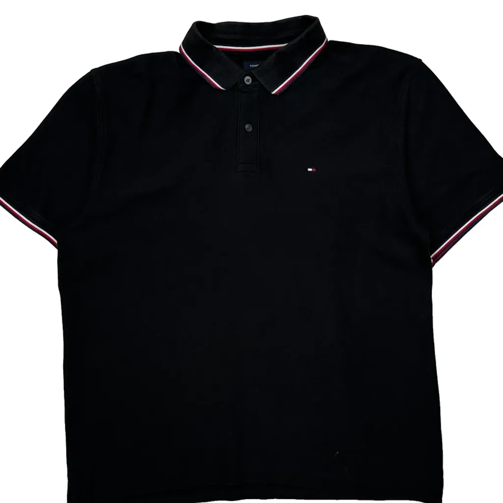 Tommy Hilfiger Polo Shirt - 2XL Black Cotton - Image 4