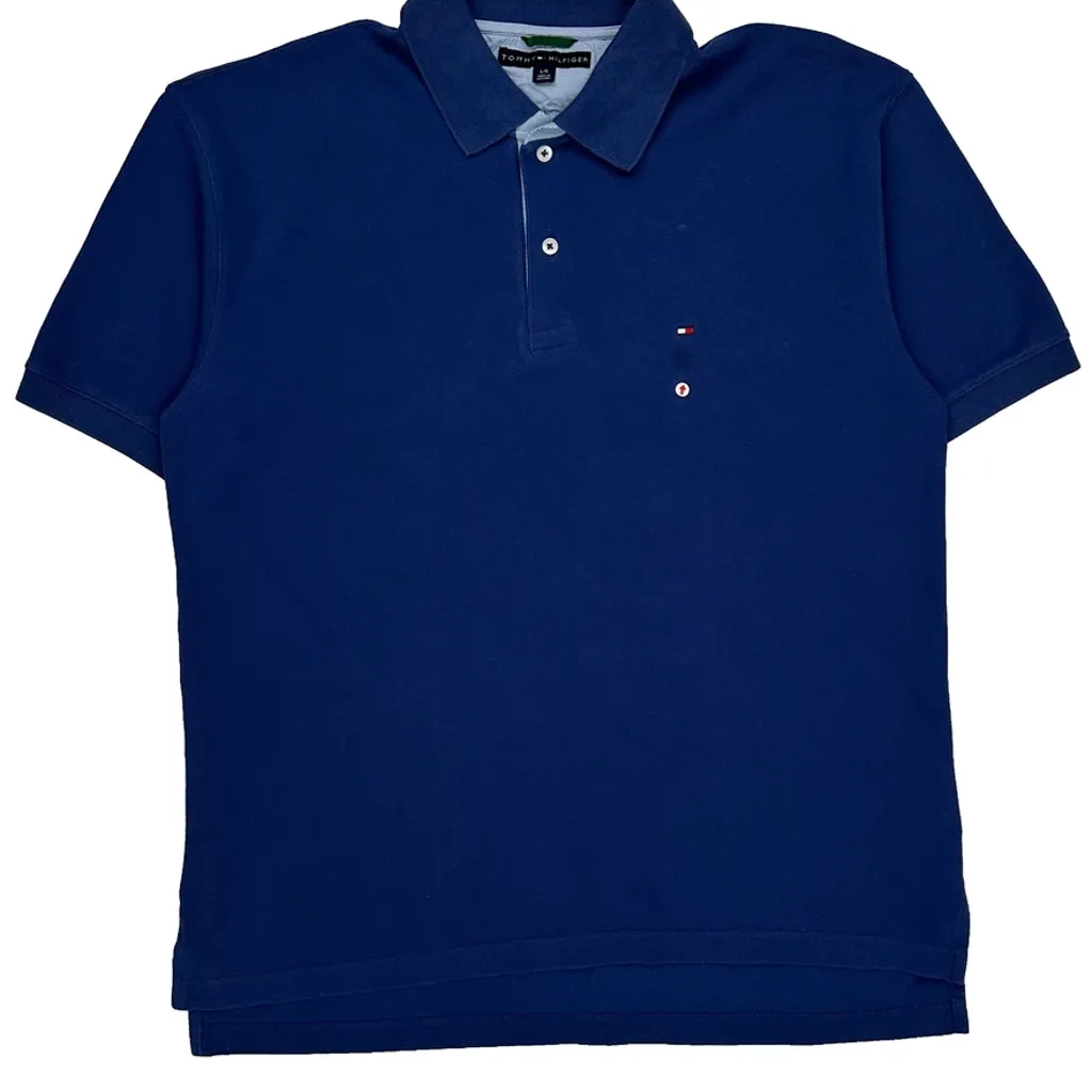 Tommy Hilfiger Polo Shirt - Large Blue Cotton - Image 6