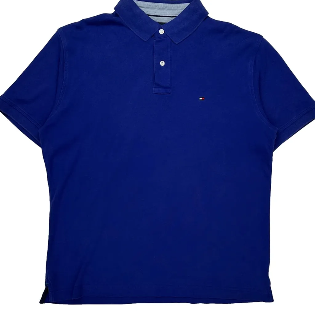 Tommy Hilfiger Polo Shirt - Large Blue Cotton - Image 5