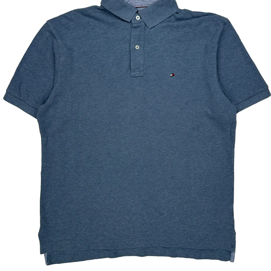 Tommy Hilfiger Polo Shirt - Large Blue Cotton - Image 4