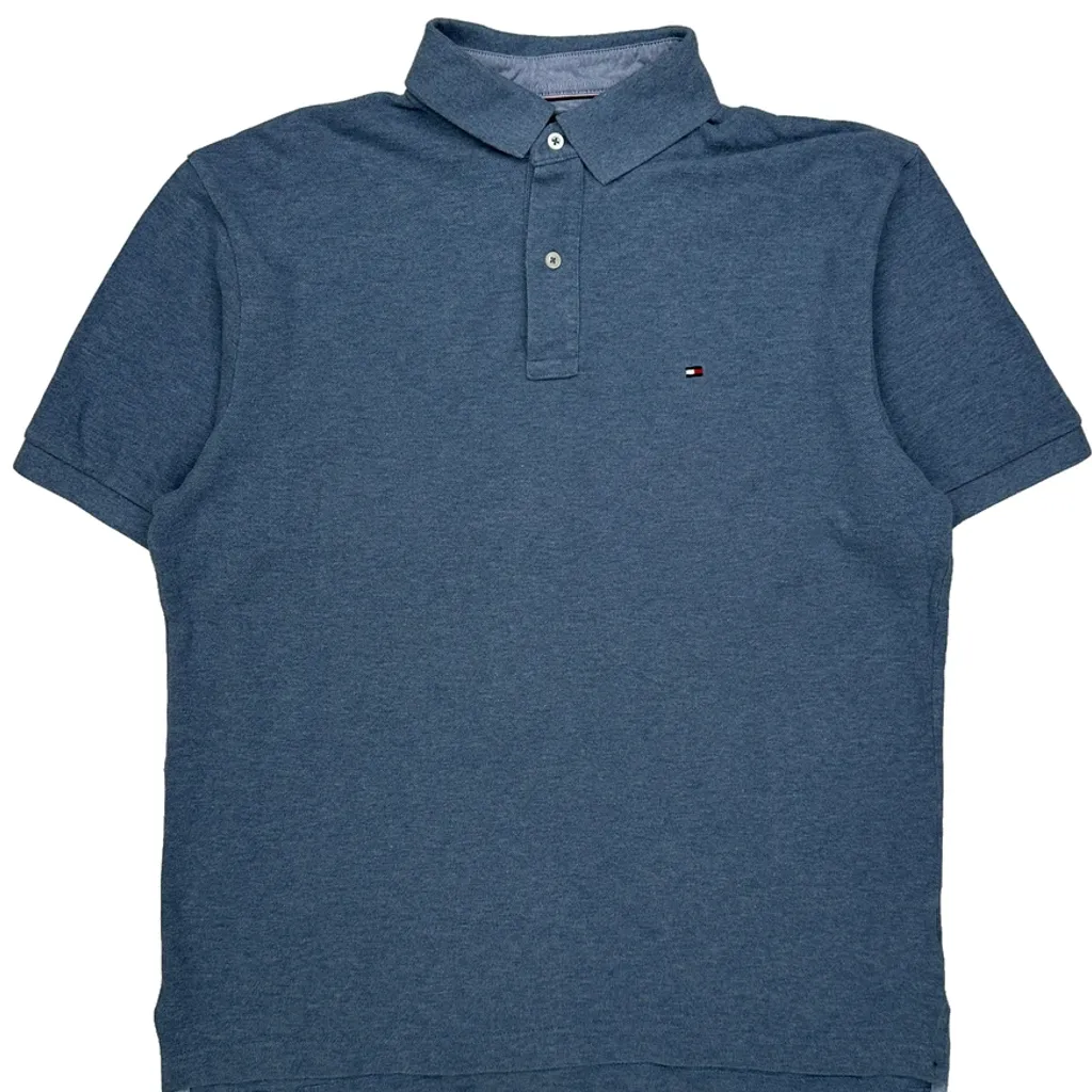 Tommy Hilfiger Polo Shirt - Large Blue Cotton - Image 5