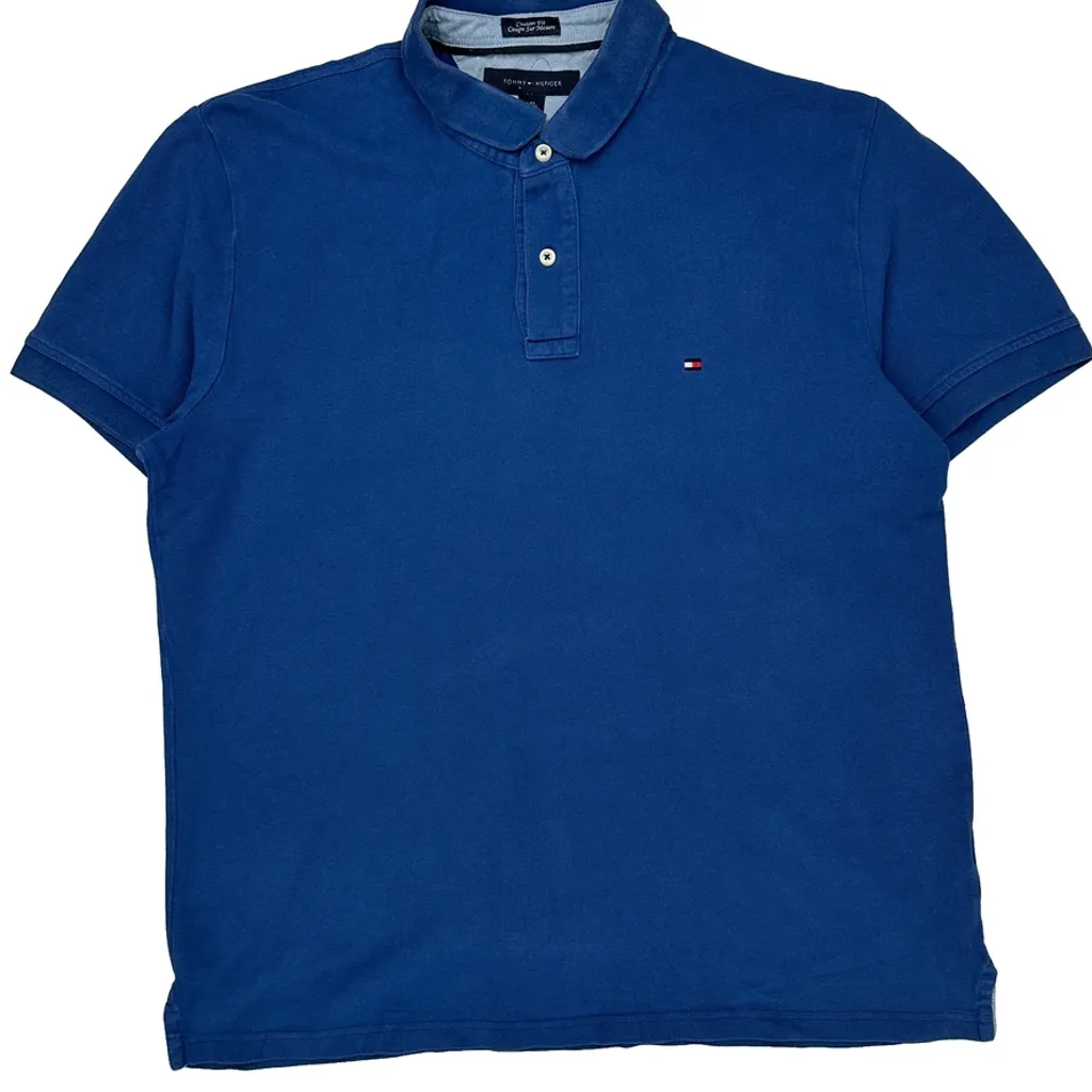 Tommy Hilfiger Polo Shirt - Large Blue Cotton - Image 5