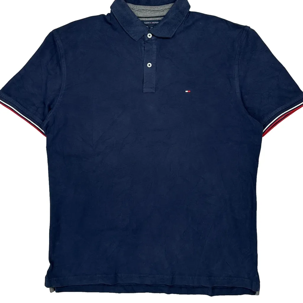 Tommy Hilfiger Polo Shirt - Large Blue Cotton - Image 5