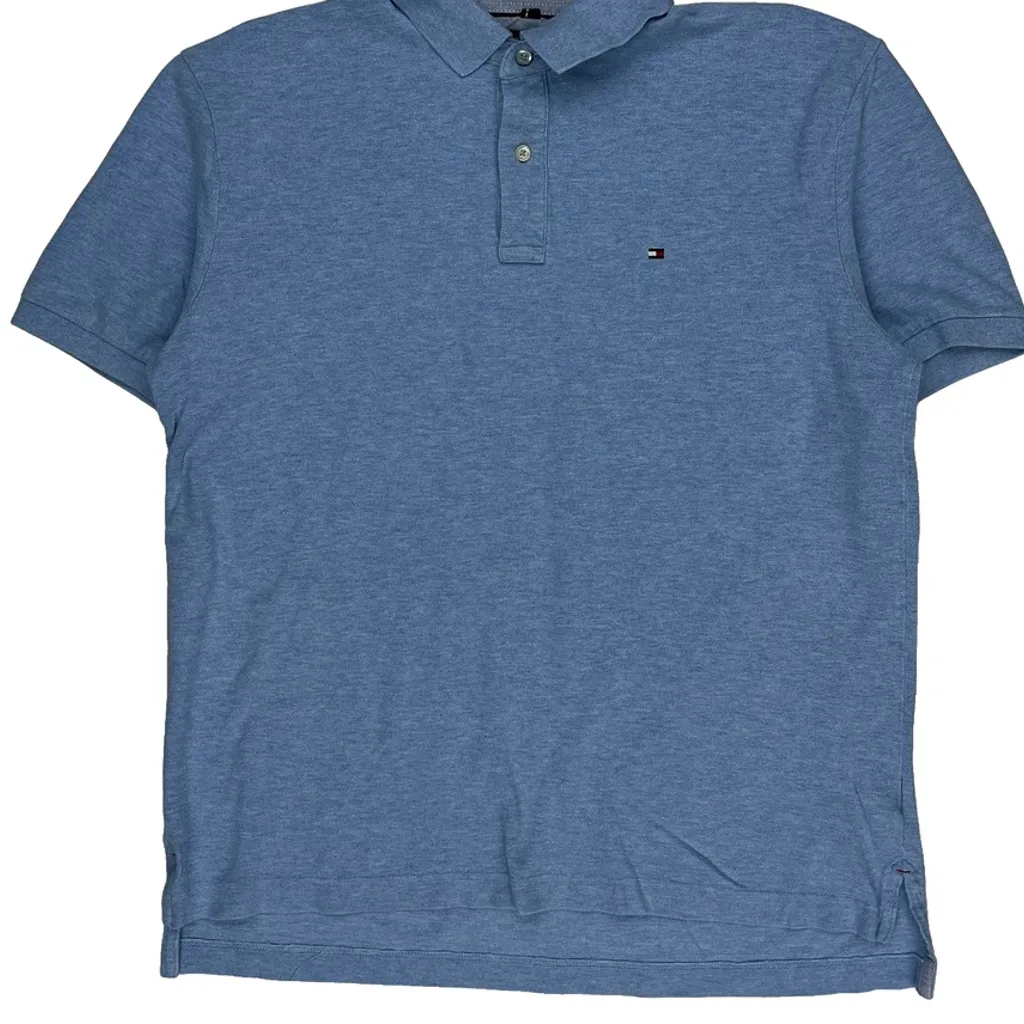 Tommy Hilfiger Polo Shirt - Large Blue Cotton - Image 5